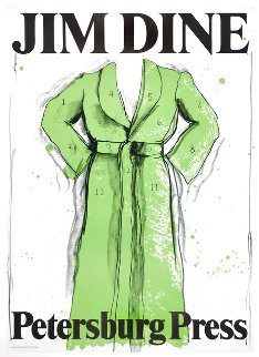Green Robe Exhibition Poster, Petersburg Press 1971 HS Limited Edition Print - Jim Dine Green Robe Exhibition Poster, Petersburg Press 1971 HS Limited Edition Print - Jim Dine