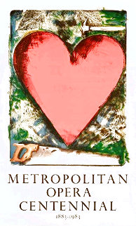 Heart At the Opera Poster HS 1983 HS Limited Edition Print - Jim Dine Heart At the Opera Poster HS 1983 HS Limited Edition Print - Jim Dine