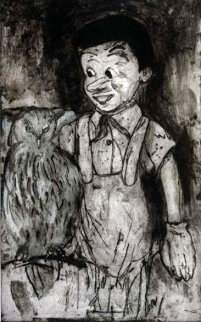 Boy And Owl 2000 Limited Edition Print - Jim Dine Boy And Owl 2000 Limited Edition Print - Jim Dine