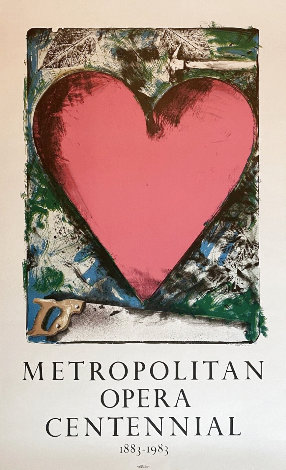 A Heart at the Opera Poster 1983 HS - Huge Limited Edition Print - Jim Dine