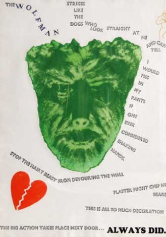 Wolfman (Wall) 1967 HS Limited Edition Print - Jim Dine