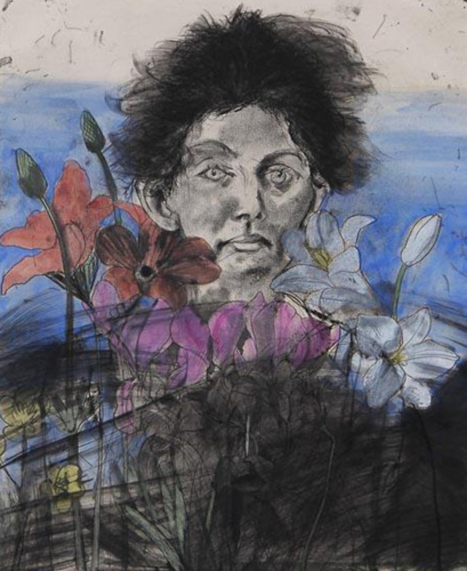 Nancy Outside in July #6, Flowers of the Holy Land 1979 Limited Edition Print by Jim Dine Nancy Outside in July #6, Flowers of the Holy Land 1979 Limited Edition Print by Jim Dine