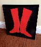 Two Red Boots on a Black  Background Poster 1965 Limited Edition Print by Jim Dine - 1