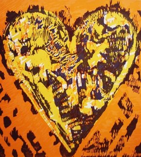 Heart For Film Forum (2 graphics in same frame) 1993 27x39 Limited Edition Print - Jim Dine