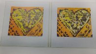 Heart For Film Forum (2 graphics in same frame) 1993 27x39 Limited Edition Print by Jim Dine - 3 Heart For Film Forum (2 graphics in same frame) 1993 27x39 Limited Edition Print by Jim Dine - 3