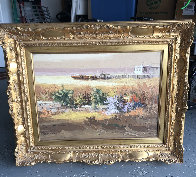 Untitled Landscape 1971 31x38 Original Painting by Antonio Di Viccaro - 1 Untitled Landscape 1971 31x38 Original Painting by Antonio Di Viccaro - 1