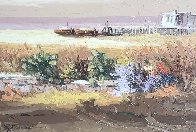 Untitled Landscape 1971 31x38 Original Painting by Antonio Di Viccaro - 0 Untitled Landscape 1971 31x38 Original Painting by Antonio Di Viccaro - 0