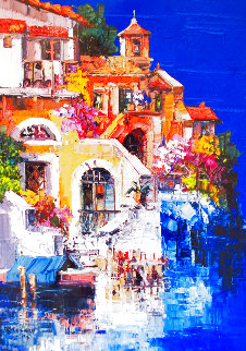 Riflesse Sul Lago 2005 41x33 Super Huge Original Painting - Antonio Di Viccaro Riflesse Sul Lago 2005 41x33 Super Huge Original Painting - Antonio Di Viccaro