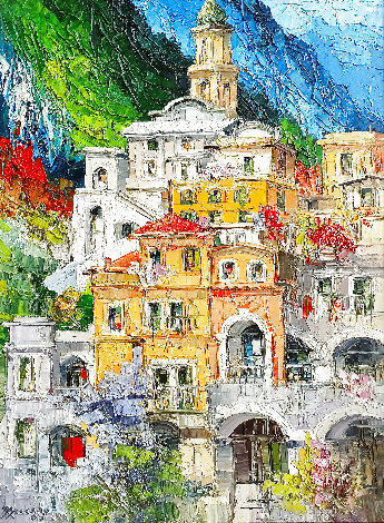 Amalfi  2005 51x39 Huge - Italy Original Painting - Antonio Di Viccaro