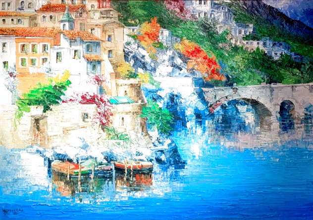 Sulla Costiera 44x60 - Huge - Italy Original Painting by Antonio Di Viccaro