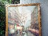 Untitled French Street Scene 1990 53x42 - Huge Painting - France Original Painting by Antonio Di Viccaro - 4