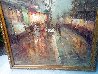 Untitled French Street Scene 1990 53x42 - Huge Painting - France Original Painting by Antonio Di Viccaro - 5