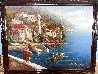 Untitled Mediterranean Seascape Painting 1970 55x43 - Huge Original Painting by Antonio Di Viccaro - 1
