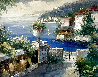 Untitled Mediterranean Seascape - EARKY - 1970 26x30 Original Painting by Antonio Di Viccaro - 0