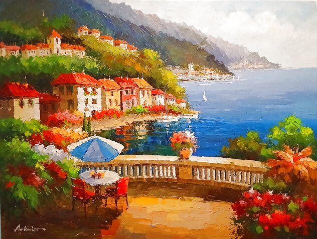 Positano 1971 Impressionism by Antonio Di Viccaro - For Sale on
