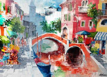 Venice Flowers By the Canal (Italy) Limited Edition Print - Antonio Di Viccaro Venice Flowers By the Canal (Italy) Limited Edition Print - Antonio Di Viccaro