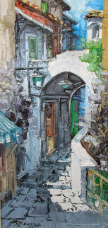 Luci Sull'arco 1971 34x22 Huge Original Painting - Antonio Di Viccaro Luci Sull'arco 1971 34x22 Huge Original Painting - Antonio Di Viccaro