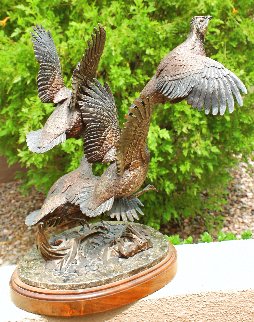Heading For Cover Bronze Sculpture 17 in Sculpture - Frank DiVita Heading For Cover Bronze Sculpture 17 in Sculpture - Frank DiVita