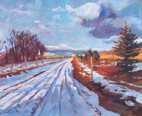 Storm Passing 2013 20x24 Original Painting - David Lloyd Glover