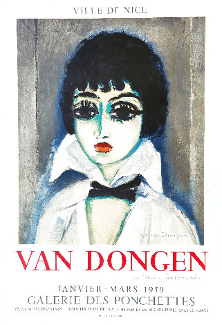 “Marcelle Leoni“ Galerie Des Ponchettes Poster 1959 HS Limited Edition Print - Kees Van Dongen