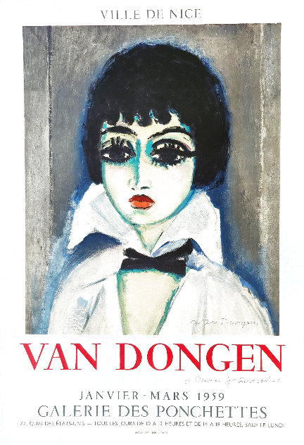 “Marcelle Leoni“ Galerie Des Ponchettes Poster 1959 HS Limited Edition Print by Kees Van Dongen