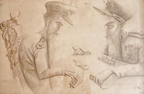 Playing Dominoes 10x13 - Cuba Drawing - Mario Donizetti