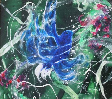 Sabrewing (Hummingbird #3) 2003 18x20 Original Painting - Donray Sabrewing (Hummingbird #3) 2003 18x20 Original Painting - Donray