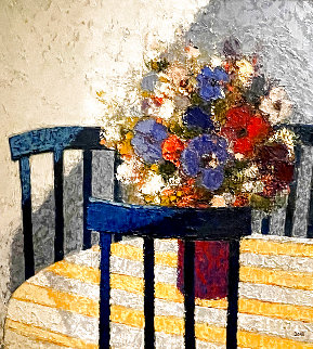 Untitled Still Life 1985 43x43 Super Huge Original Painting - Dominique Dorie Untitled Still Life 1985 43x43 Super Huge Original Painting - Dominique Dorie