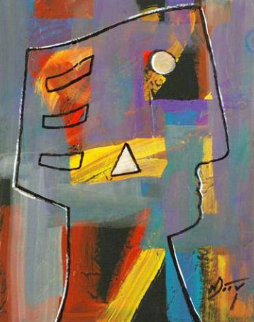 White Triangle 2009 Original Painting - Neal Doty White Triangle 2009 Original Painting - Neal Doty