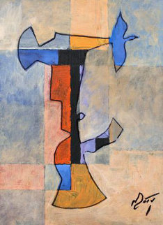 Horn Blower 12x9 Original Painting - Neal Doty Horn Blower 12x9 Original Painting - Neal Doty