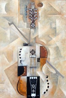 Hardanger Fiddle 2000 Embellished Limited Edition Print - Neal Doty Hardanger Fiddle 2000 Embellished Limited Edition Print - Neal Doty