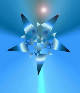 Dimensional Blue Star 2014 Limited Edition Print - Neal Doty Dimensional Blue Star 2014 Limited Edition Print - Neal Doty