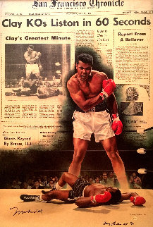 Clay KO\'s Liston in 60 Seconds AP 2004 HS by Ali Limited Edition Print - Doug London Clay KO\'s Liston in 60 Seconds AP 2004 HS by Ali Limited Edition Print - Doug London