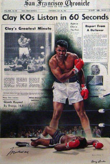 Muhammad Ali - Cassius Clay KO\'s Sonny Liston in 60 Seconds HS Limited Edition Print - Doug London Muhammad Ali - Cassius Clay KO\'s Sonny Liston in 60 Seconds HS Limited Edition Print - Doug London