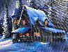 Mountain Christmas 1995 39x51 Huge Original Painting by Lionel Dougy - 2