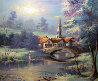 Untitled Village Landscape 24x20 Original Painting by Lionel Dougy - 0