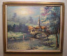 Untitled Village Landscape 24x20 Original Painting by Lionel Dougy - 1