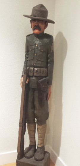 World War I Doughboy Carved Basswood Sculpture 66 in Sculpture by Jack Dowd World War I Doughboy Carved Basswood Sculpture 66 in Sculpture by Jack Dowd
