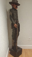 World War I Doughboy Unique Carved Basswood Sculpture 66 in Sculpture by Jack Dowd - 2 World War I Doughboy Unique Carved Basswood Sculpture 66 in Sculpture by Jack Dowd - 2