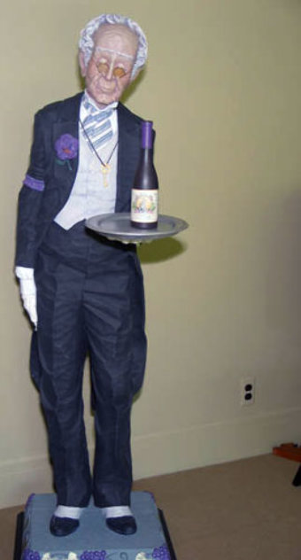 Noble Le Sommelier (The Wine Steward) Sculpture by Jack Dowd