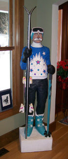 Skier life Size Sculpture 74 in Sculpture - Jack Dowd Skier life Size Sculpture 74 in Sculpture - Jack Dowd