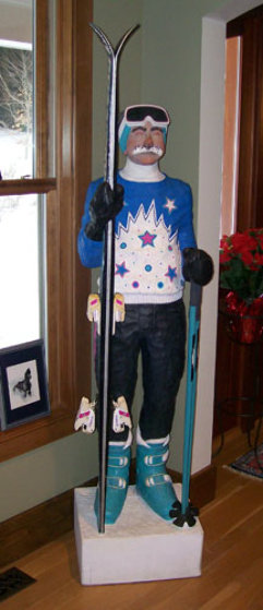 Skier life Size Sculpture 74 in Sculpture by Jack Dowd Skier life Size Sculpture 74 in Sculpture by Jack Dowd
