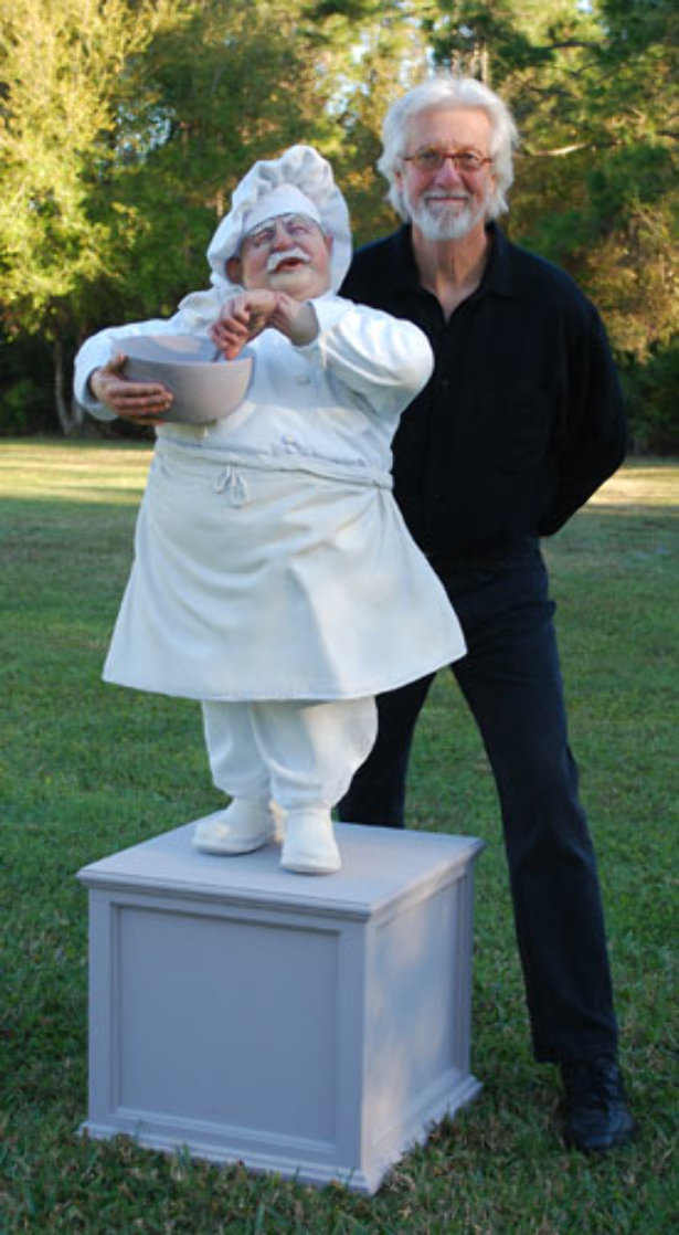 Singing Chef Life Size Sculpture 2009 Sculpture by Jack Dowd Singing Chef Life Size Sculpture 2009 Sculpture by Jack Dowd
