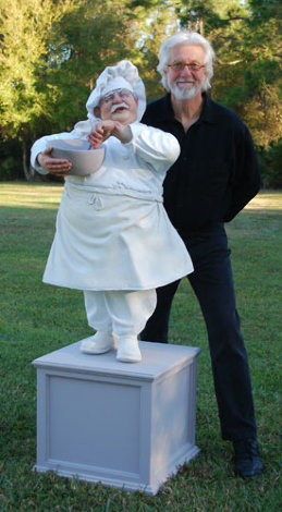 Singing Chef 3/4 Life Size Sculpture 2009 Sculpture - Jack Dowd