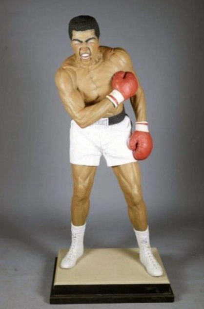 Muhammad Ali Acrylic and Glass Sculpture (Life Size 6ft) Sculpture by Jack Dowd