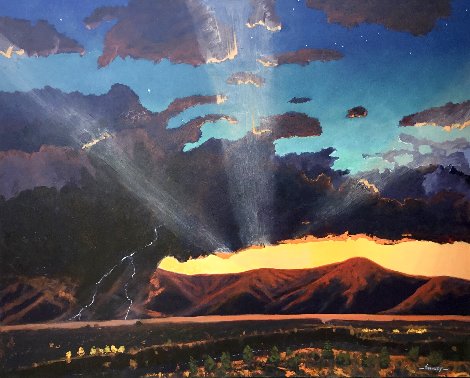 Passing Storm 2018 48x60 Huge Original Painting - Dennis Downey