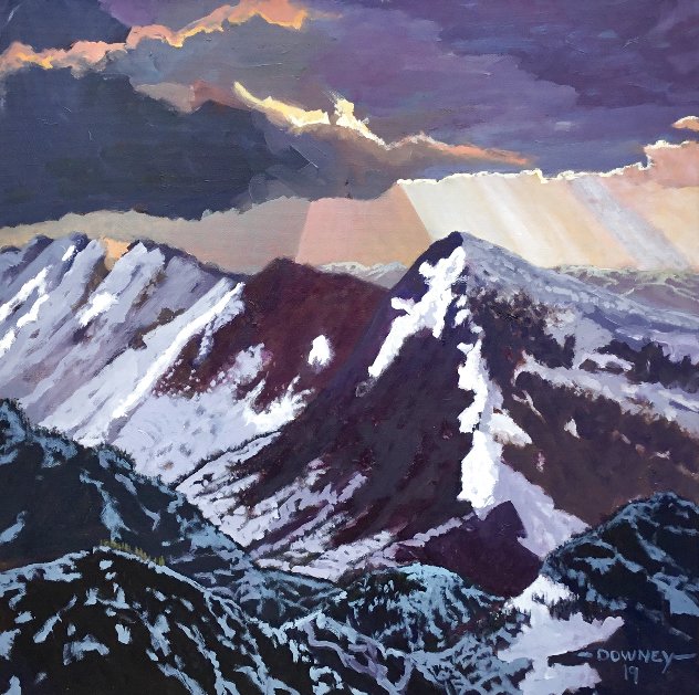 Rocky Mountain Spring 2019 24x24 - Colorado Original Painting by Dennis Downey