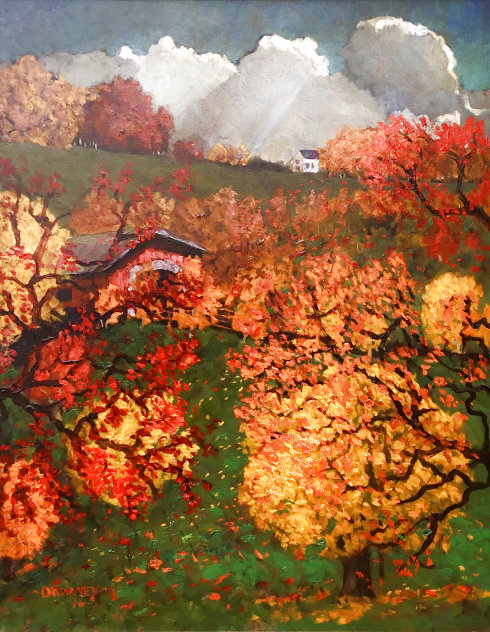 New England Fall 2020 34x28 Original Painting by Dennis Downey