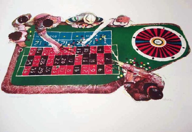 Gamblers Suite: Croupier Limited Edition Print by John Doyle