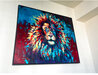 Ari 48x60 - Huge Lion Painting Original Painting by Daniel Ryan - 2 Ari 48x60 - Huge Lion Painting Original Painting by Daniel Ryan - 2